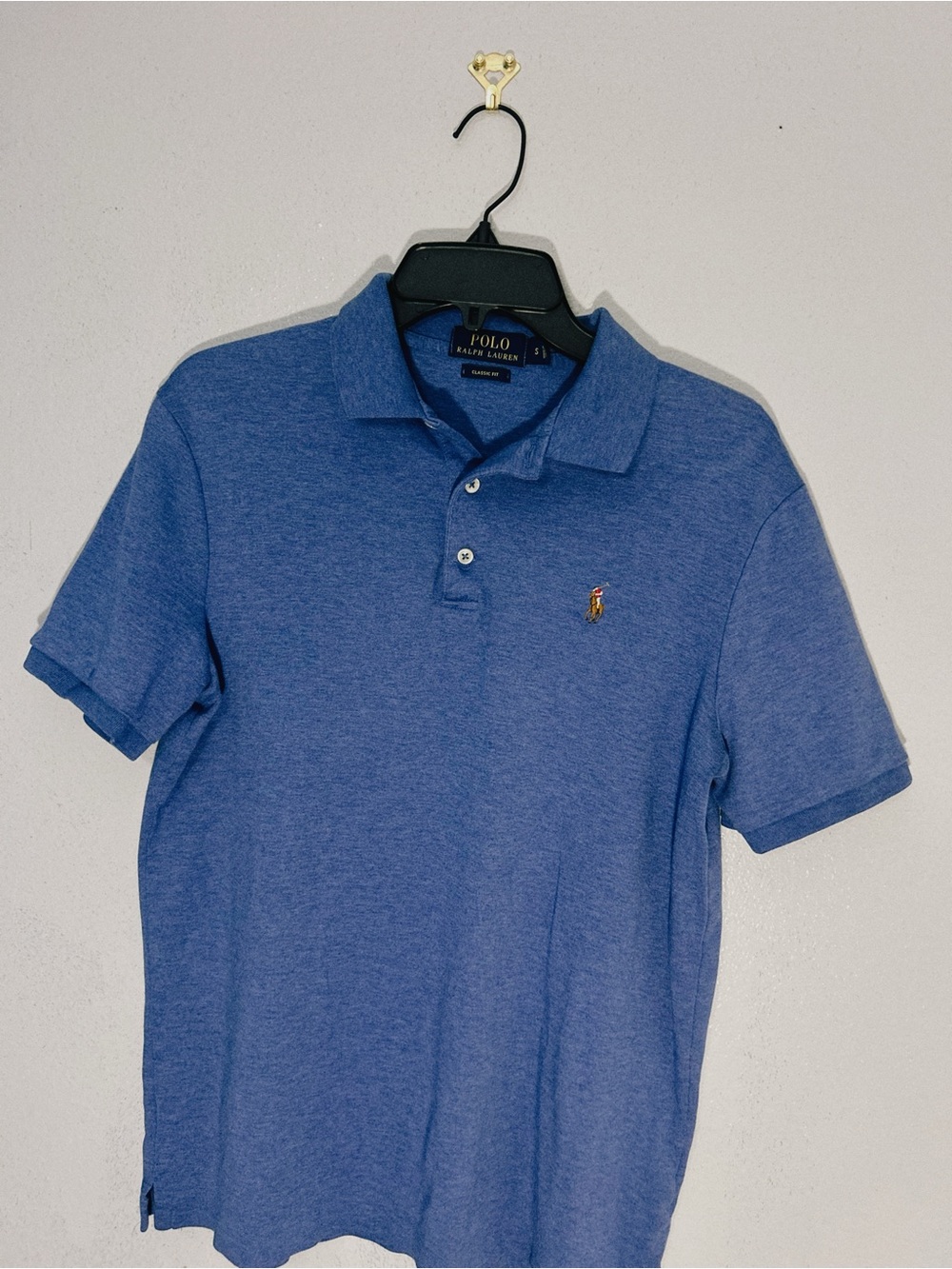 Polo by Ralph Lauren Men’s Heather Royal Blue Polo Shirt - Picture 4 of 4
